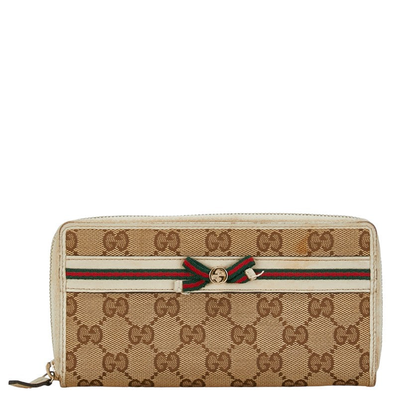 Gucci GG Canvas Mayfair Zip Around Wallet Canvas Long Wallet 257003 in Good condition