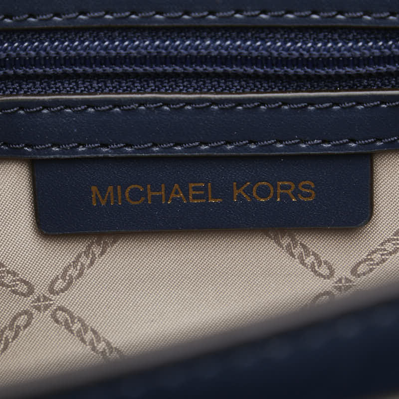 Michael Kors Studded Leather Shoulder Bag Blue