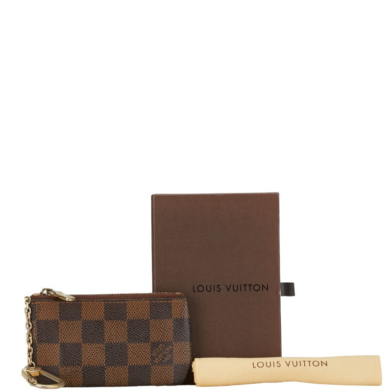 Louis Vuitton Damier Pochette Cles Coin Case Key Holder N62658 in Very Good Condition