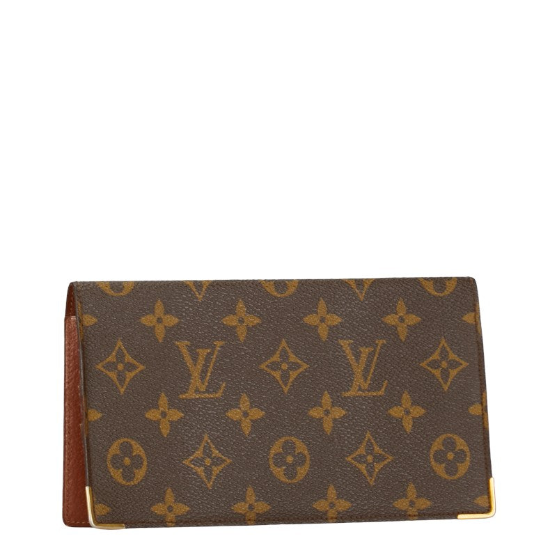 Louis Vuitton Monogram Portefeuille M62223 Brown PVC Leather in Very Good Condition