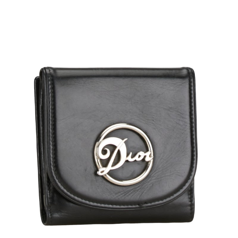 Dior Leather Logo Tri-Fold Wallet in Very Good Condition