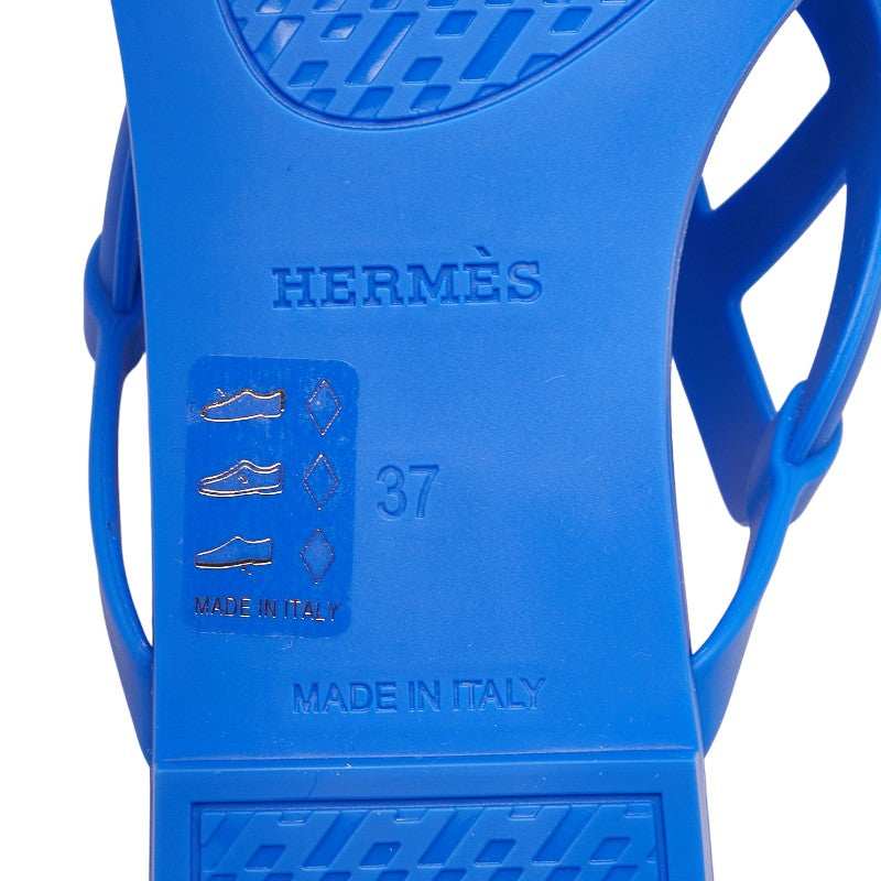 Hermes Egerie Sandals Blue Rubber 37