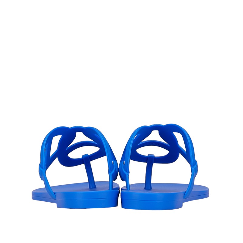 Hermes Egerie Sandals Blue Rubber 37