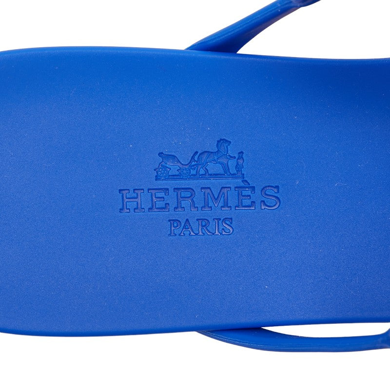 Hermes Egerie Sandals Blue Rubber 37