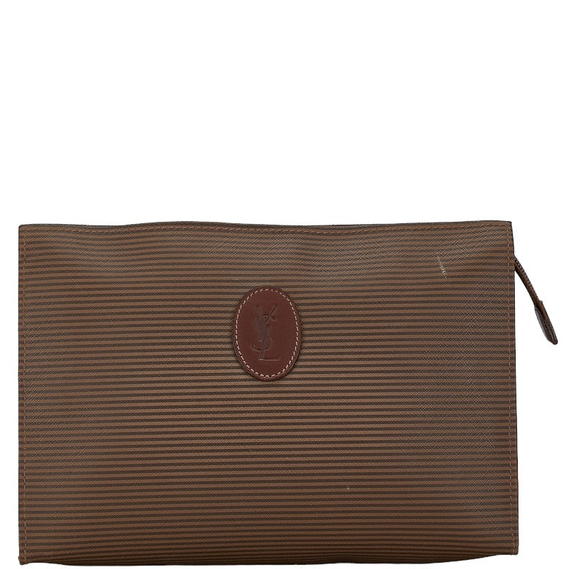 Yves Saint Laurent Brown PVC Clutch Pouch