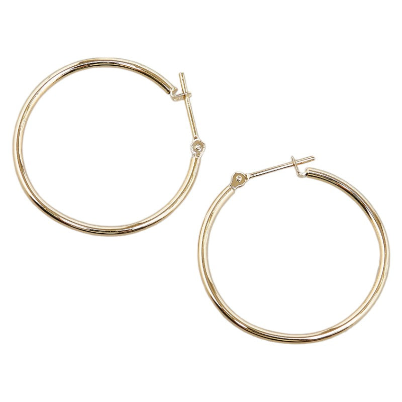 K18YG Yellow Gold Hoop Earrings in Excellent Condition