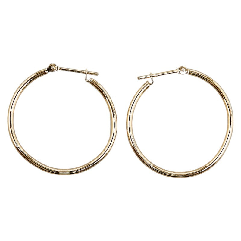 K18YG Yellow Gold Hoop Earrings in Excellent Condition