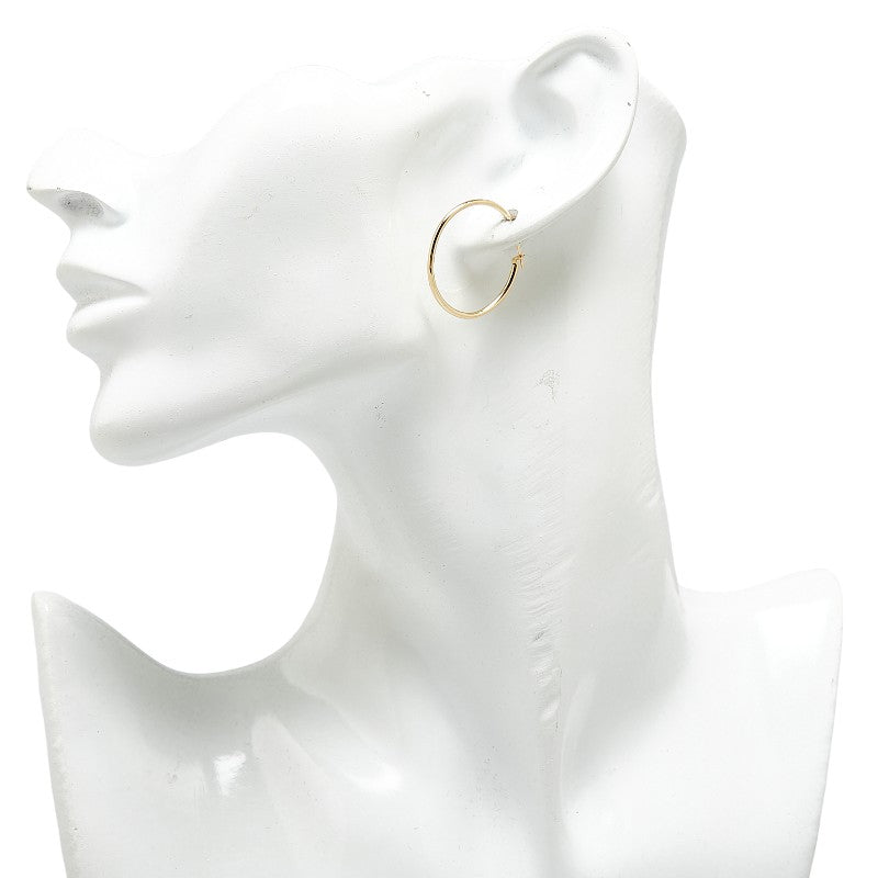 K18YG Yellow Gold Hoop Earrings in Excellent Condition