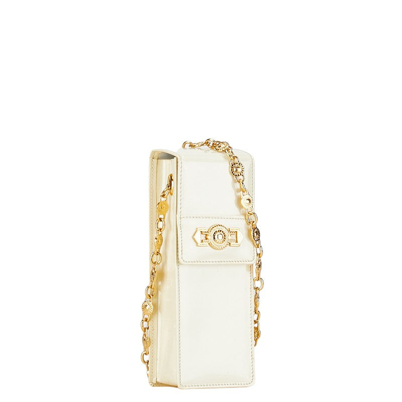 Versace Chain Shoulder Bag White Gold