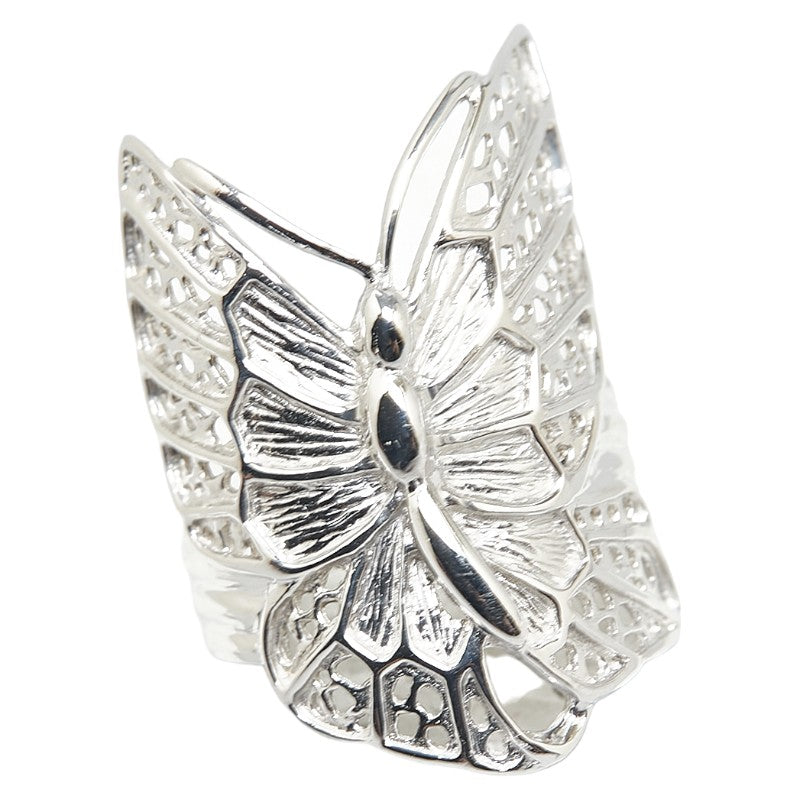 LuxUness Platinum Butterfly Ring Metal Ring in Excellent condition