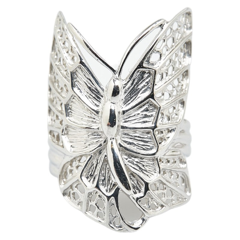 LuxUness Platinum Butterfly Ring Metal Ring in Excellent condition