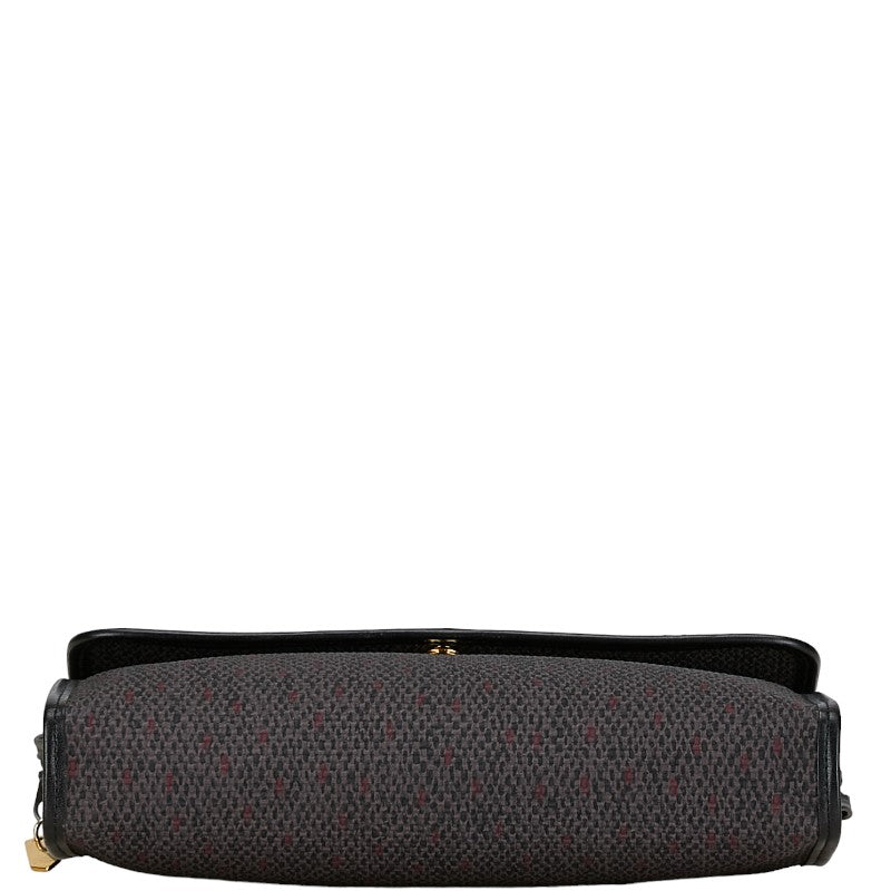 Yves Saint Laurent Tweed Leather Logo Clutch Bag