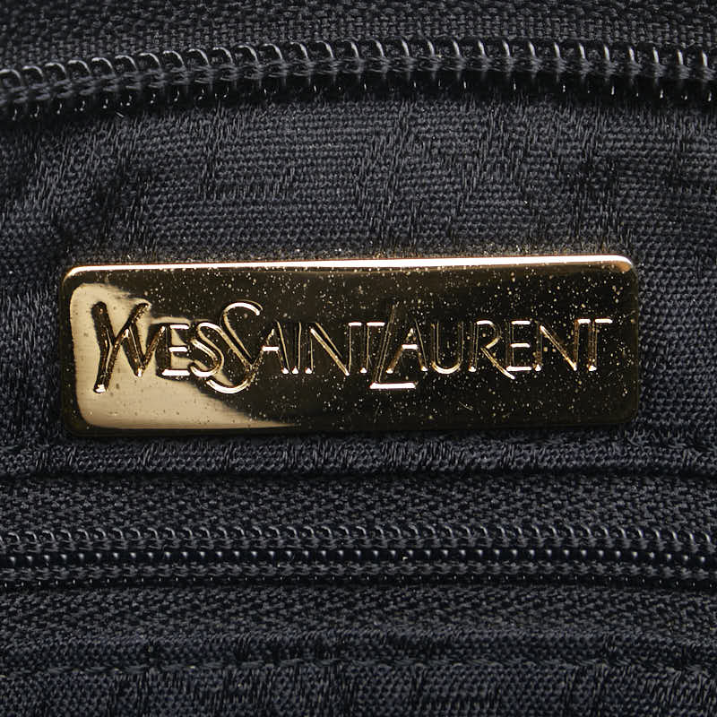 Yves Saint Laurent Tweed Leather Logo Clutch Bag