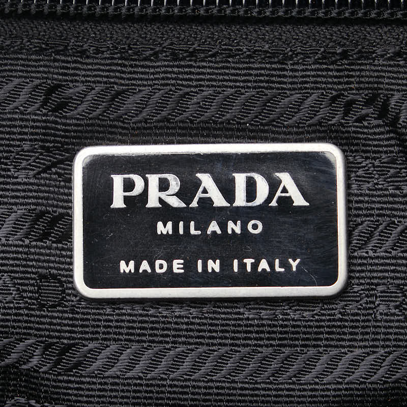 Prada Nylon Triangle Logo Tote Bag