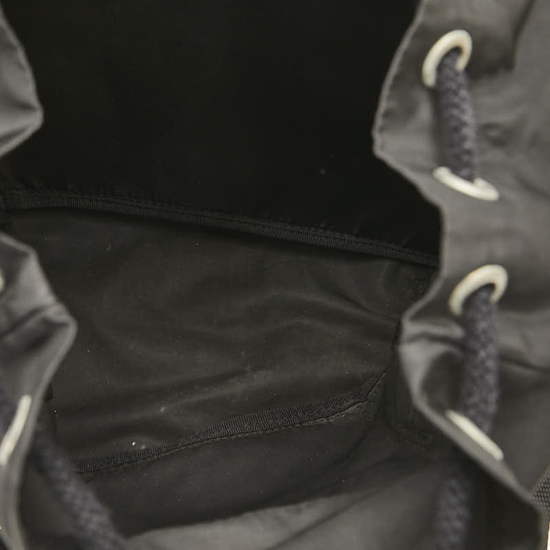 Prada Nylon Triangle Logo Backpack Black