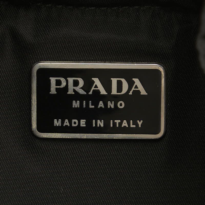 Prada Nylon Triangle Logo Backpack Black