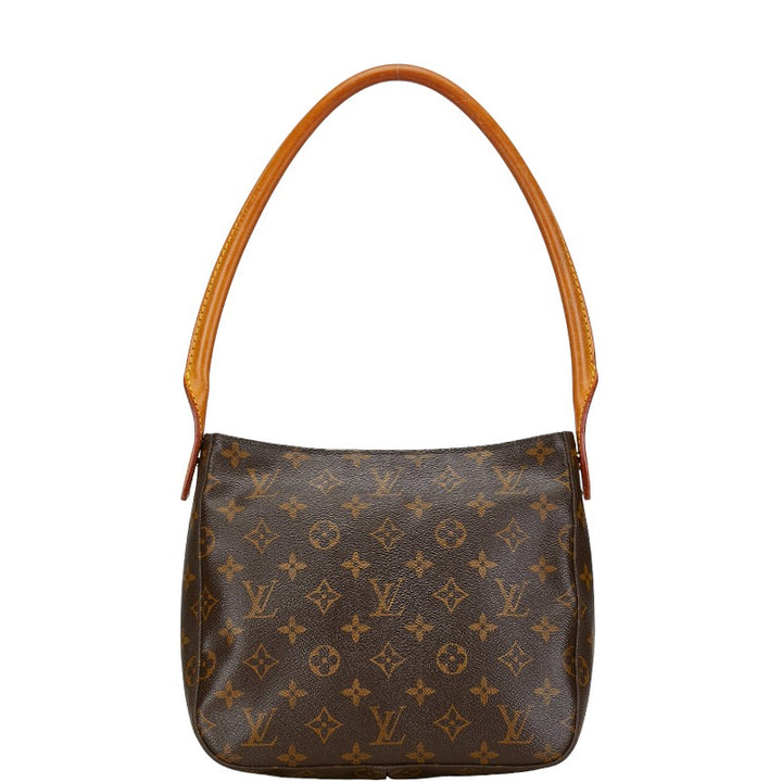 Louis Vuitton Monogram Looping MM Handbag M51146 Brown PVC Leather in Good Condition