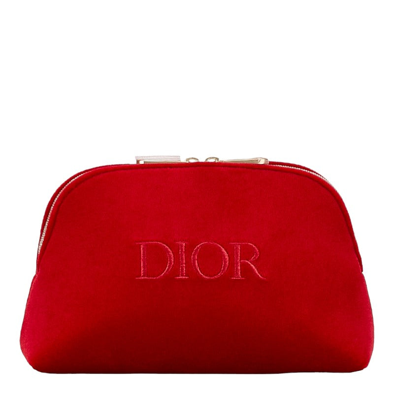 Dior Velour Logo Pouch Set of 3 Cosmetic Bags in Excellent Condition