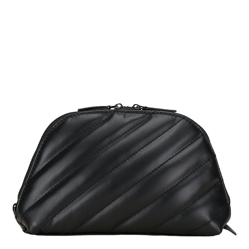 Saint Laurent Quilted Polyurethane Pouch in Excellent Condition