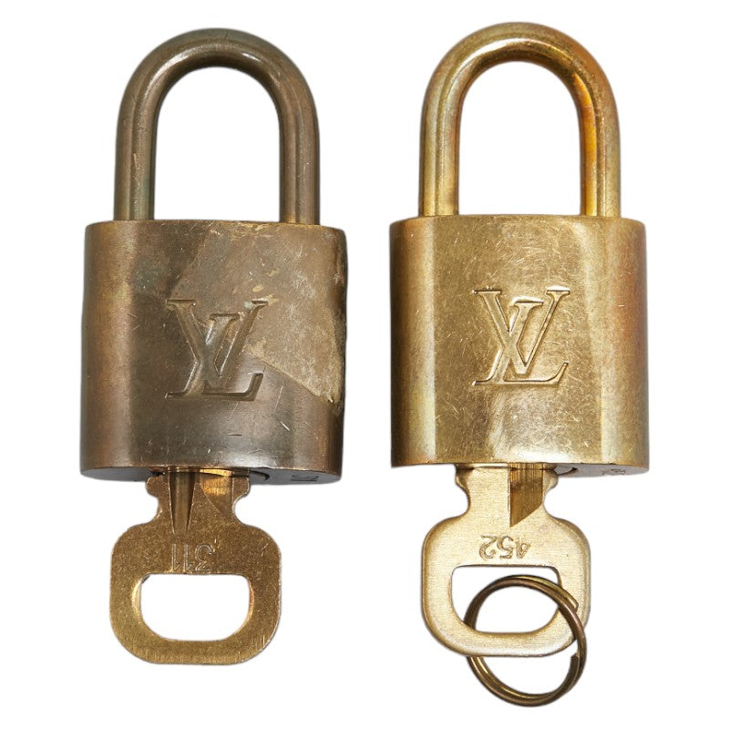 Louis Vuitton Gold Plated Padlock Set in Very Good Condition