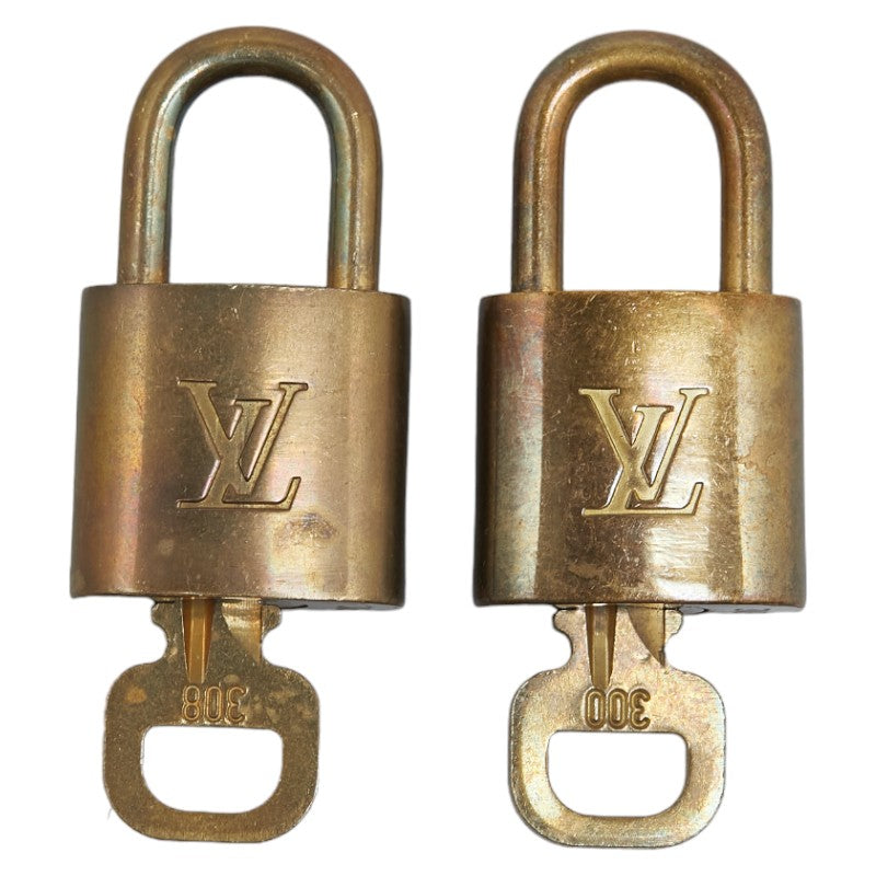 Louis Vuitton Gold Plated Padlock Set in Very Good Condition