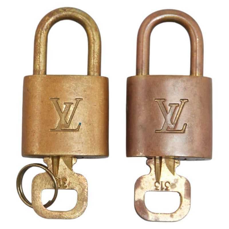 Louis Vuitton Gold Plated Padlock Set in Very Good Condition