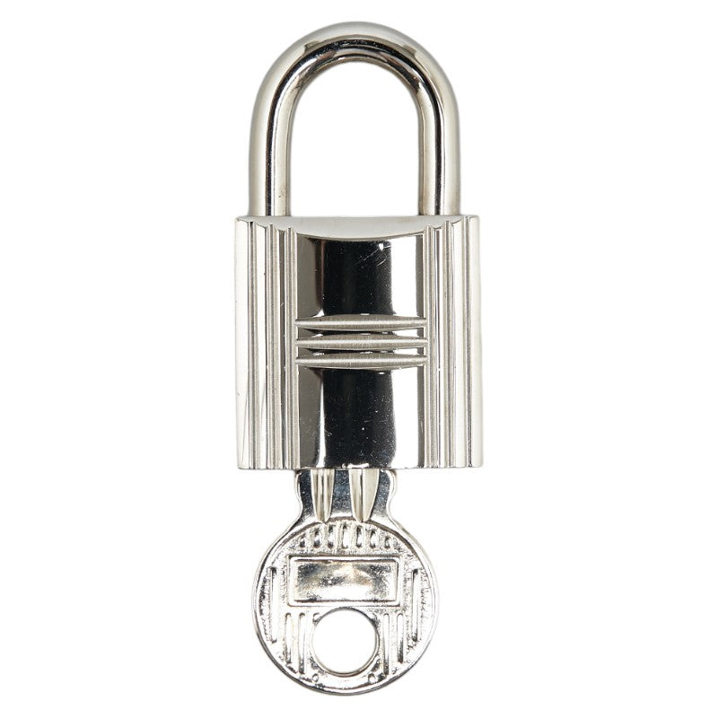 Hermes Silver Padlock & Key Set Metal Other in Good condition
