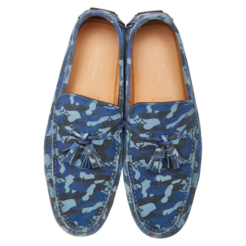 Louis Vuitton Suede Monogram Camouflage Loafers