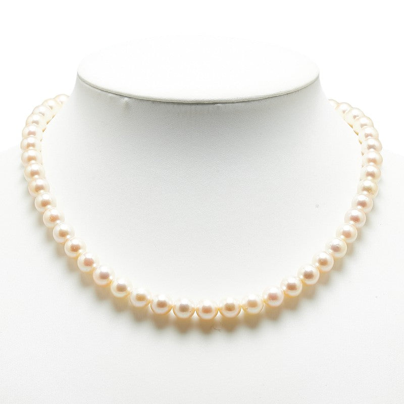 LuxUness Classic Pearl Necklace Natural Material Necklace in Excellent condition