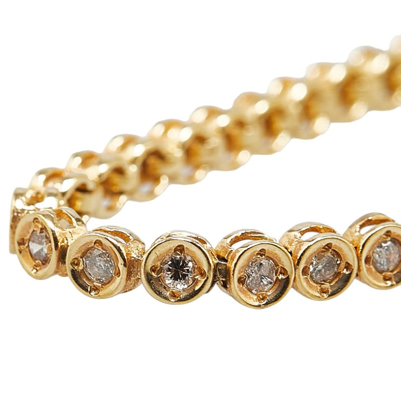LuxUness 18k Gold Diamond Tennis Bracelet Metal Bracelet in Excellent condition
