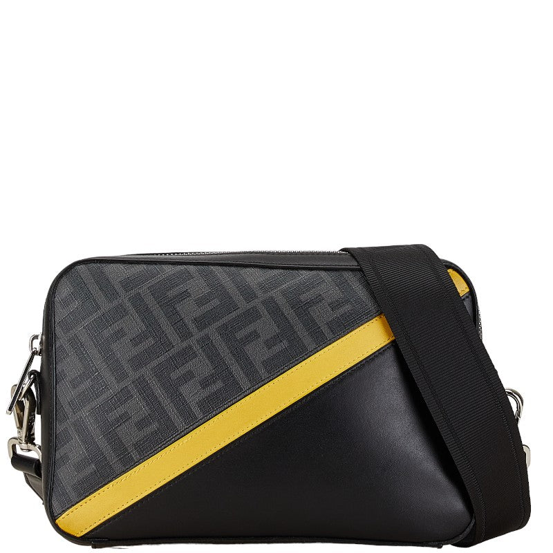 Fendi Zucca Diagonal Camera Shoulder Bag PVC Leather 7M0286