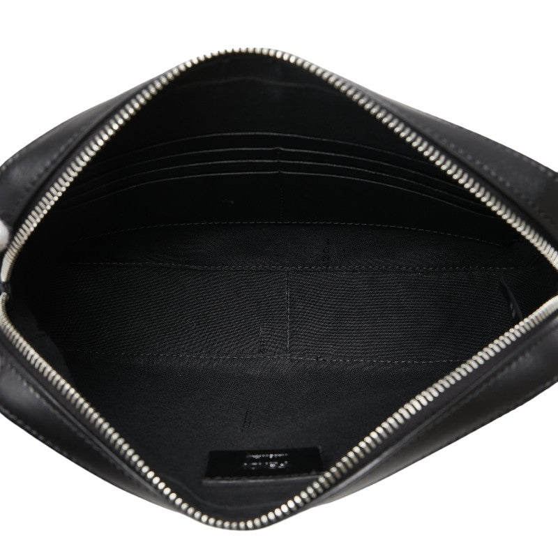 Fendi Zucca Diagonal Camera Shoulder Bag Black Gray