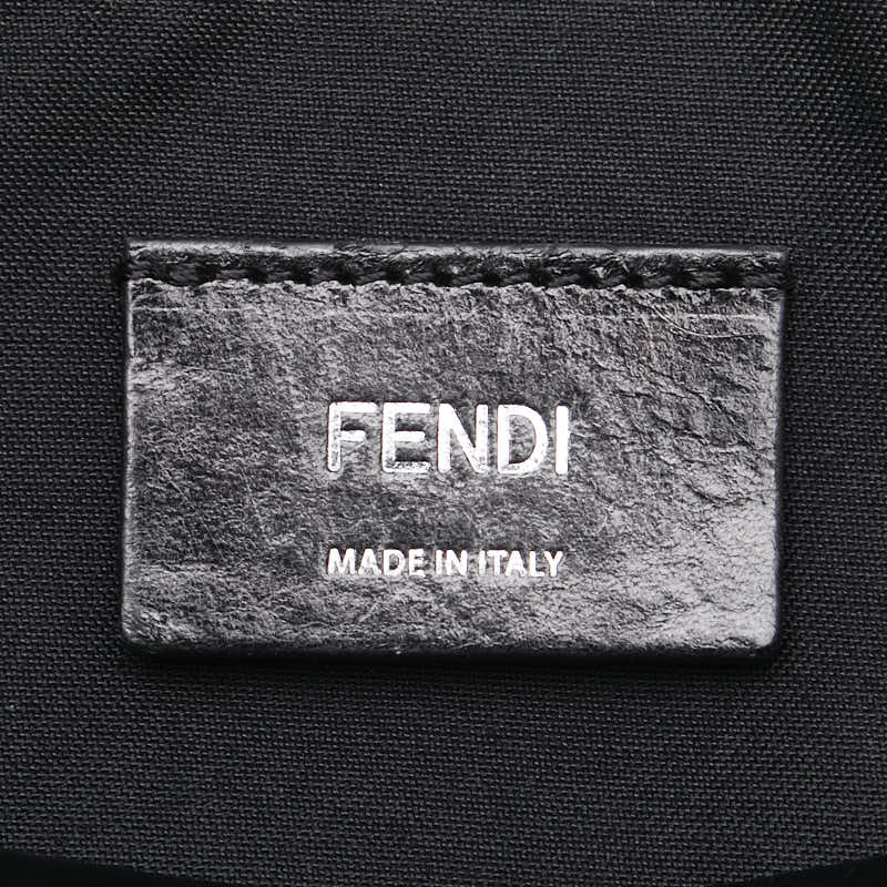 Fendi Zucca Diagonal Camera Shoulder Bag Black Gray