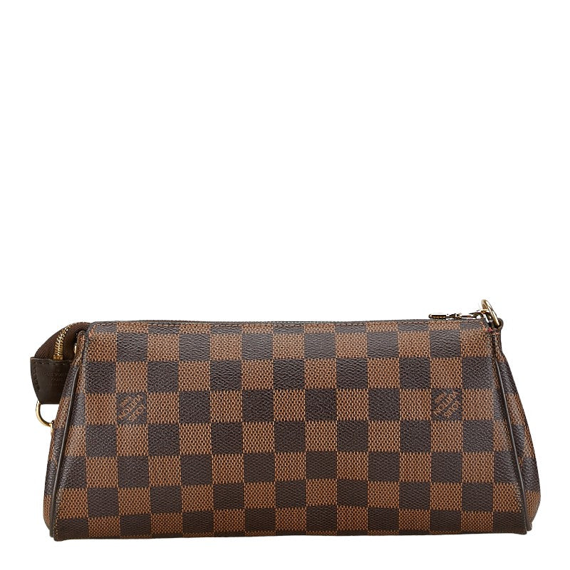 Louis Vuitton Damier Eva Chain Handbag Shoulder Bag N55213 Brown PVC Leather in Very Good Condition