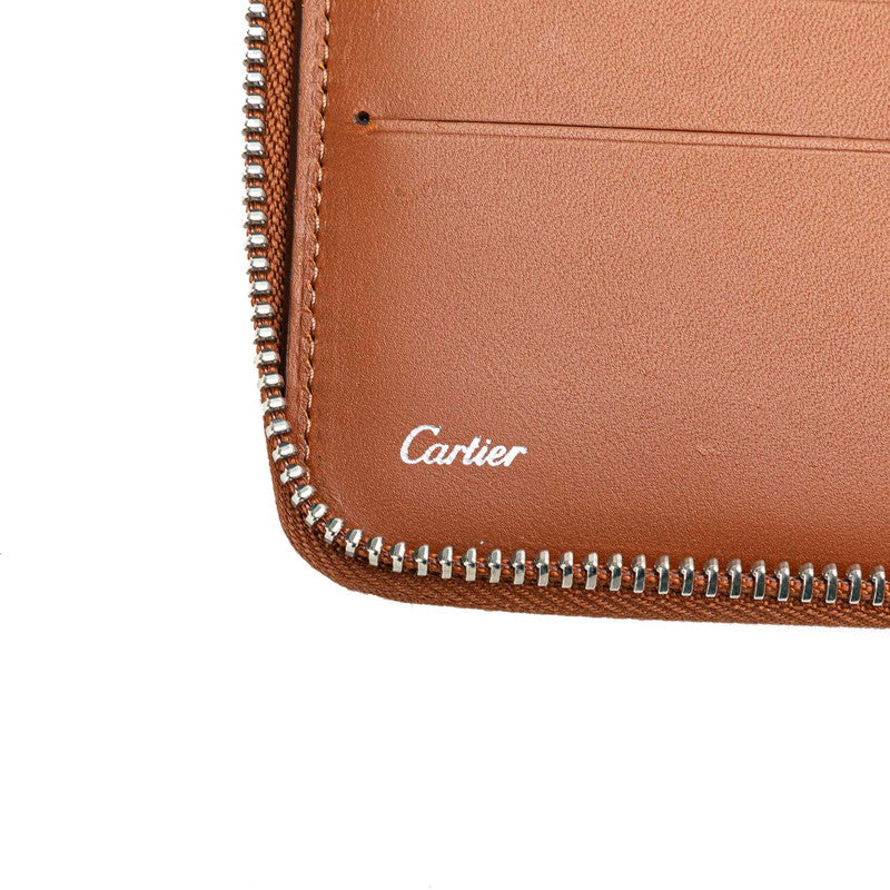 Cartier Leather Logo Long Wallet Travel Wallet in Very Good Condition