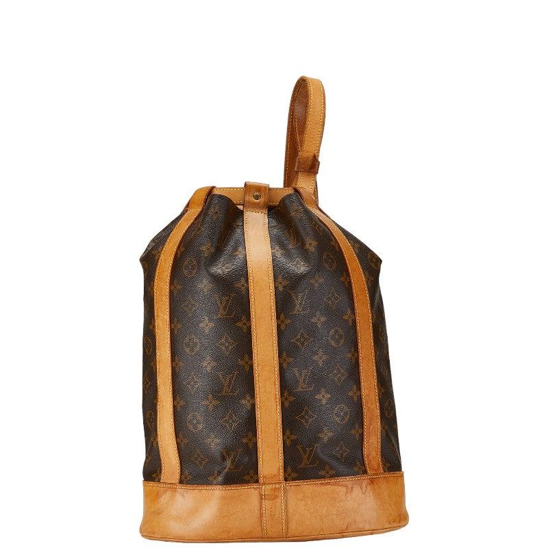 Louis Vuitton Monogram Randonee PM Shoulder Bag M42243 Brown PVC Leather in Very Good Condition