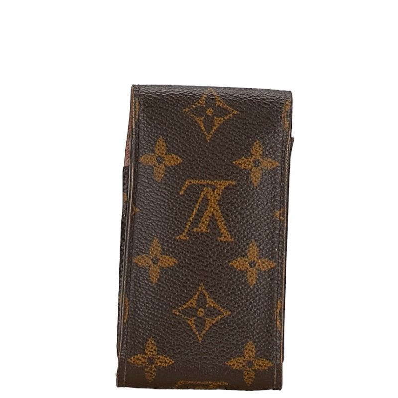 Louis Vuitton Monogram Cigarette Case M63024 Brown PVC Leather in Good Condition