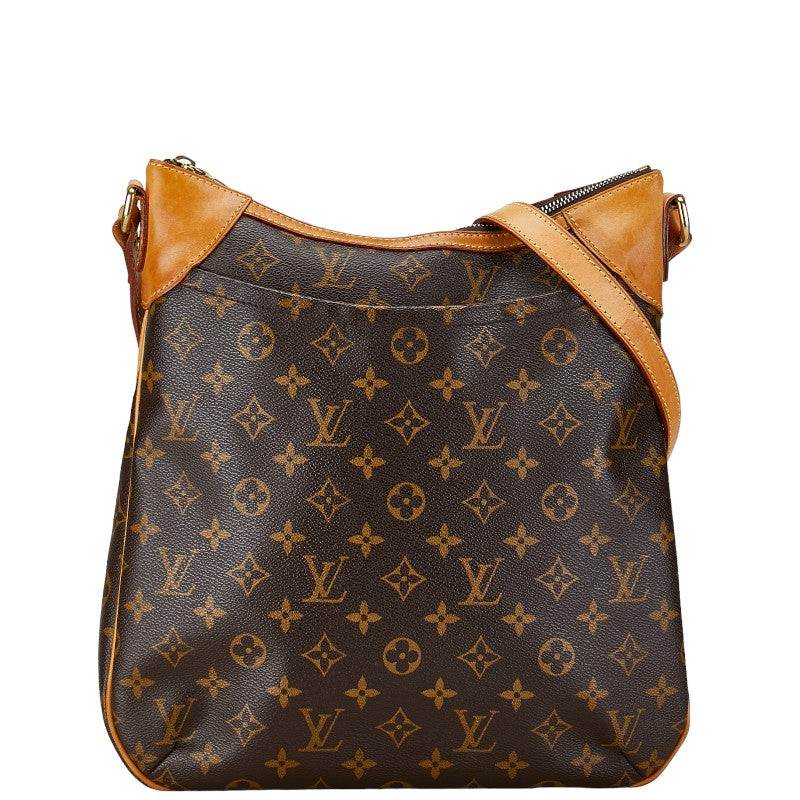 Louis Vuitton Monogram Odeon MM Shoulder Bag M56389 Brown PVC Leather