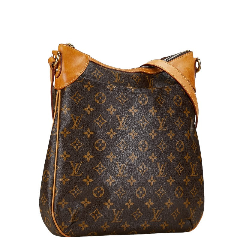 Louis Vuitton Monogram Odeon MM Shoulder Bag M56389 Brown PVC Leather in Very Good Condition