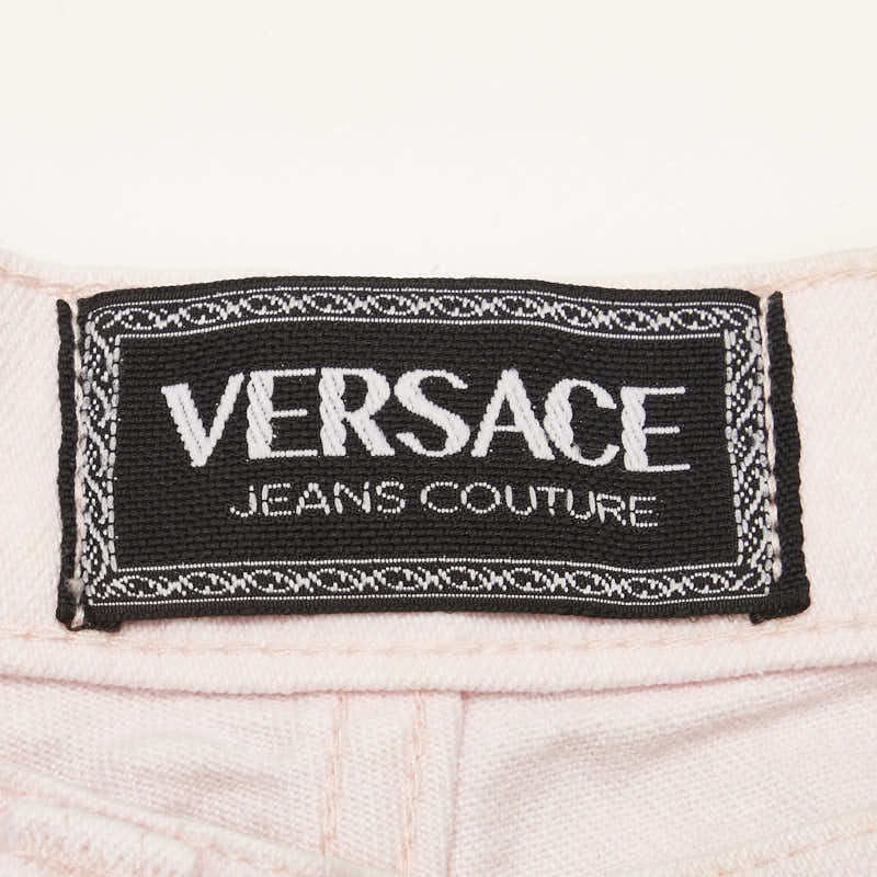 Versace Cotton Straight Pants Pink