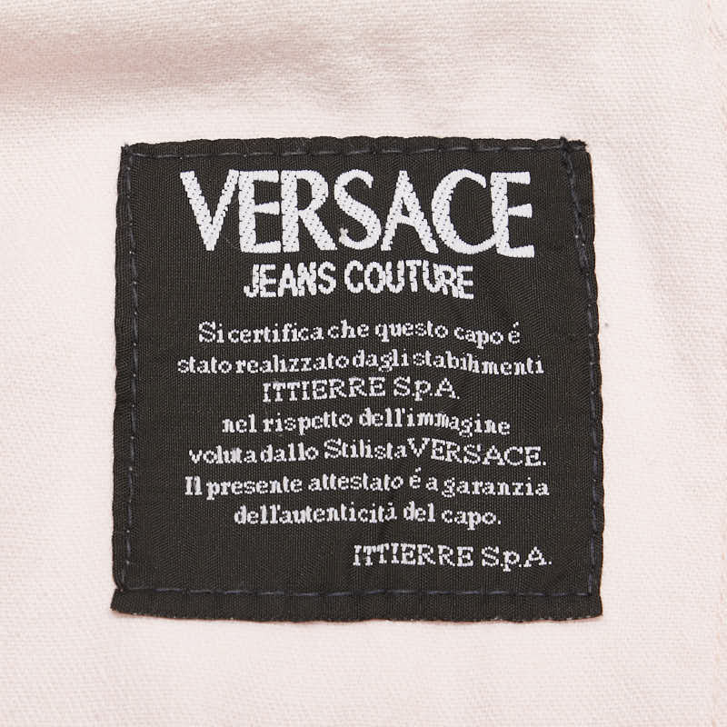 Versace Cotton Straight Pants Pink