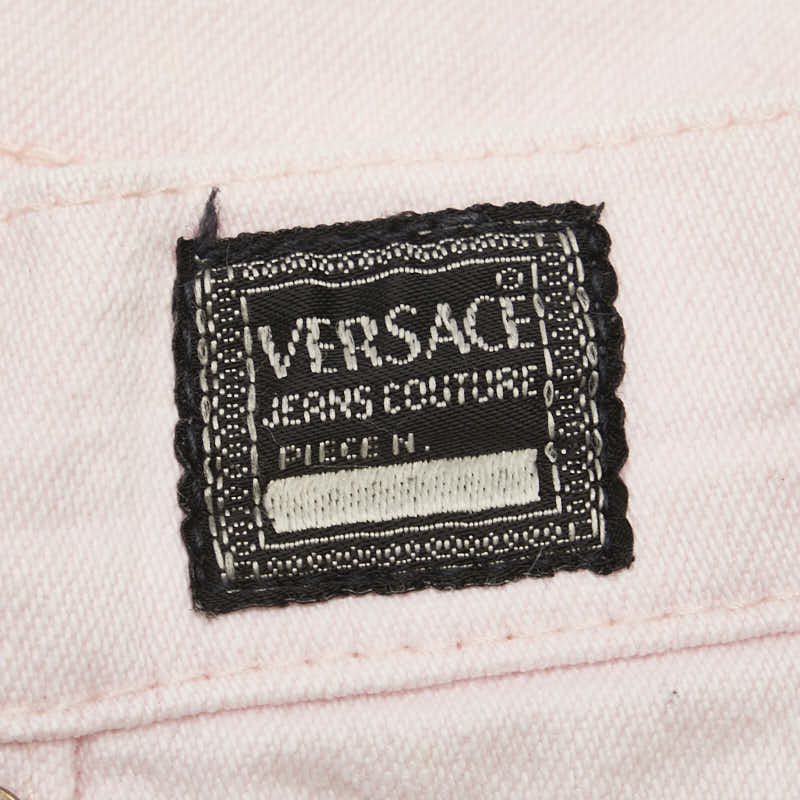 Versace Cotton Straight Pants Pink