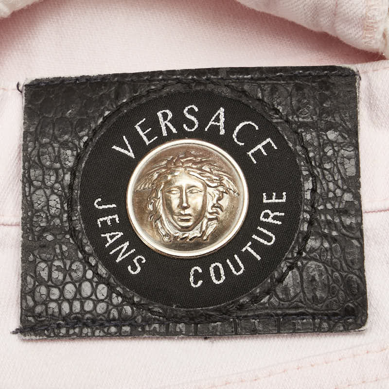 Versace Cotton Straight Pants Pink