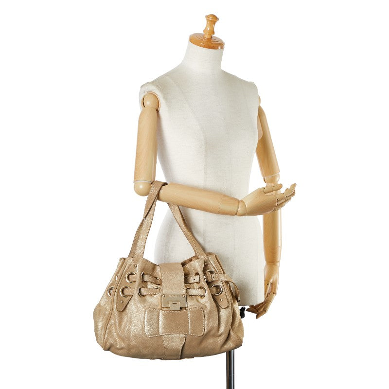 Jimmy Choo Leather Tote Bag Gold