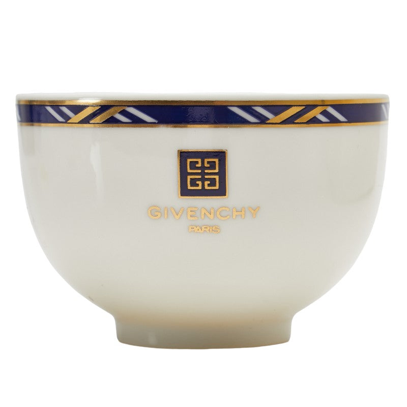 Givenchy Logo Tea Cup Set 5 Pieces Ceramic 8.5cm x 6.5cm Antique