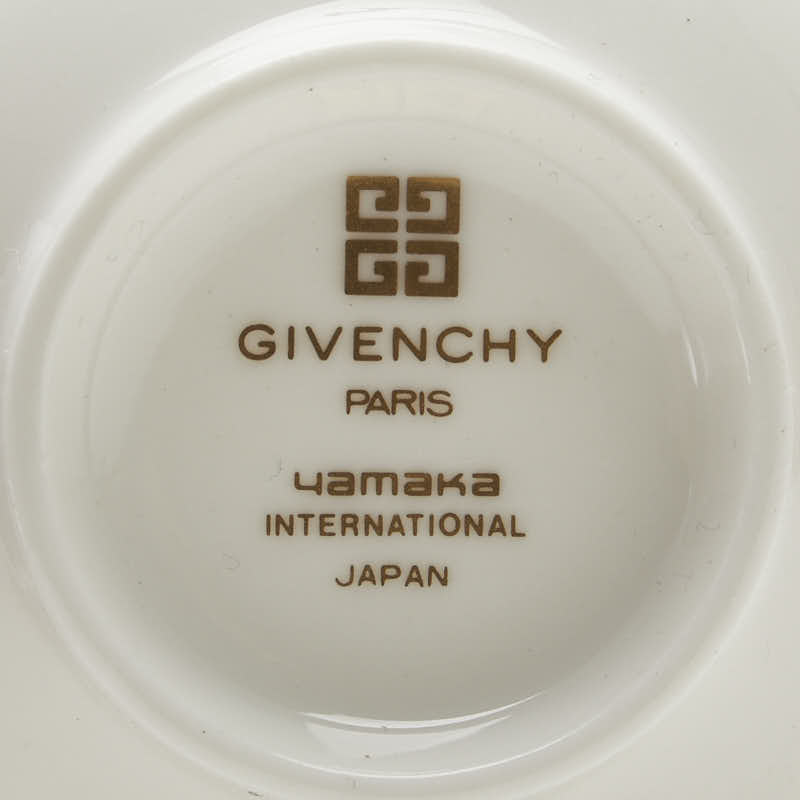 Givenchy Logo Tea Cup Set 5 Pieces Ceramic 8.5cm x 6.5cm Antique