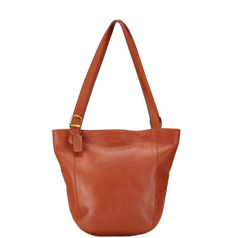 Coach Leather Tote Bag 101-11 Brown Gold