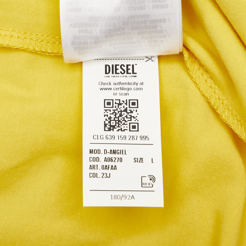 DIESEL D-Logo Cotton Dress Yellow in Great Condition