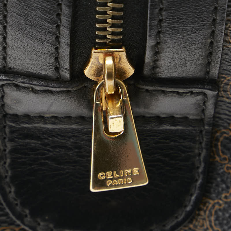 Celine Macadam Handbag Black PVC Leather