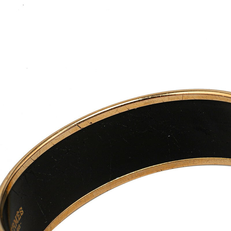 Hermes Enamel GM Brides de Gala Bangle Bracelet Pink Gold in Good Condition